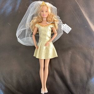 Barbie 12 dancing princesses bride genevieve doll, redressed.